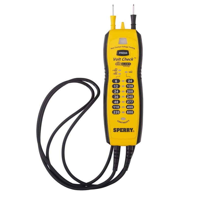 Sperry Instruments VC61000 Volt Check Voltage & Continuity Tester, Black & Yellow - Image 1